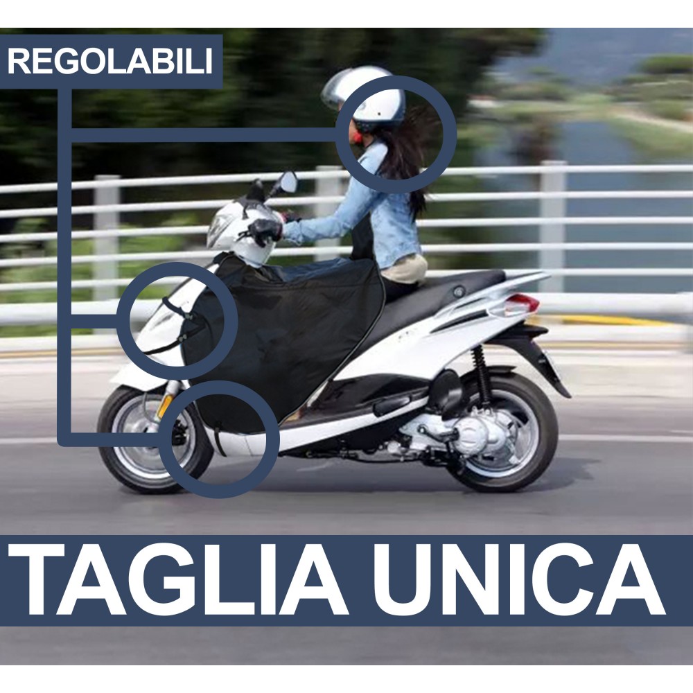 Telo Coprigambe Felpato Universale per Scooter (Modello A)