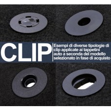 Tappetini Auto Compatibili Con A3 Con 8 Clip Di Fissaggio